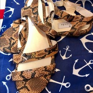 Rosemunde faux snake skin sandals women’s US size 7 (39)